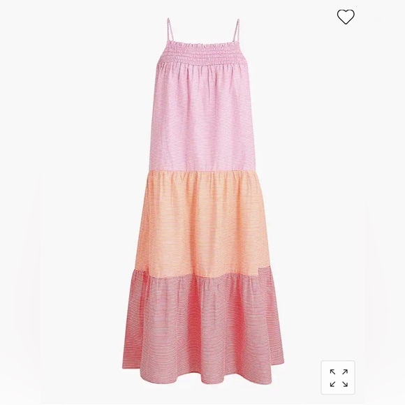 J crew factory smocked midi dress coverup NWT - Picture 4 of 10